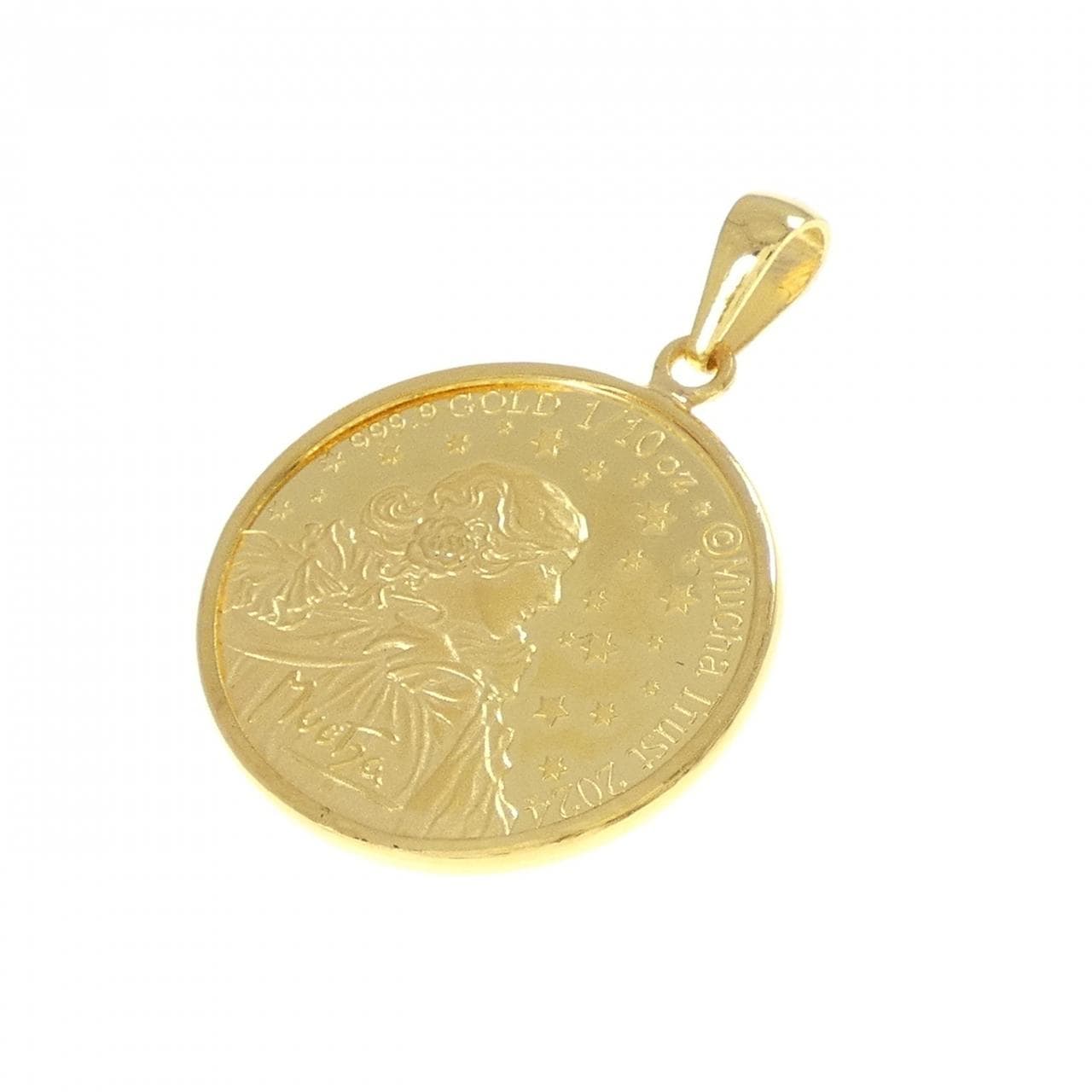 K24YG(枠) コイン ペンダント