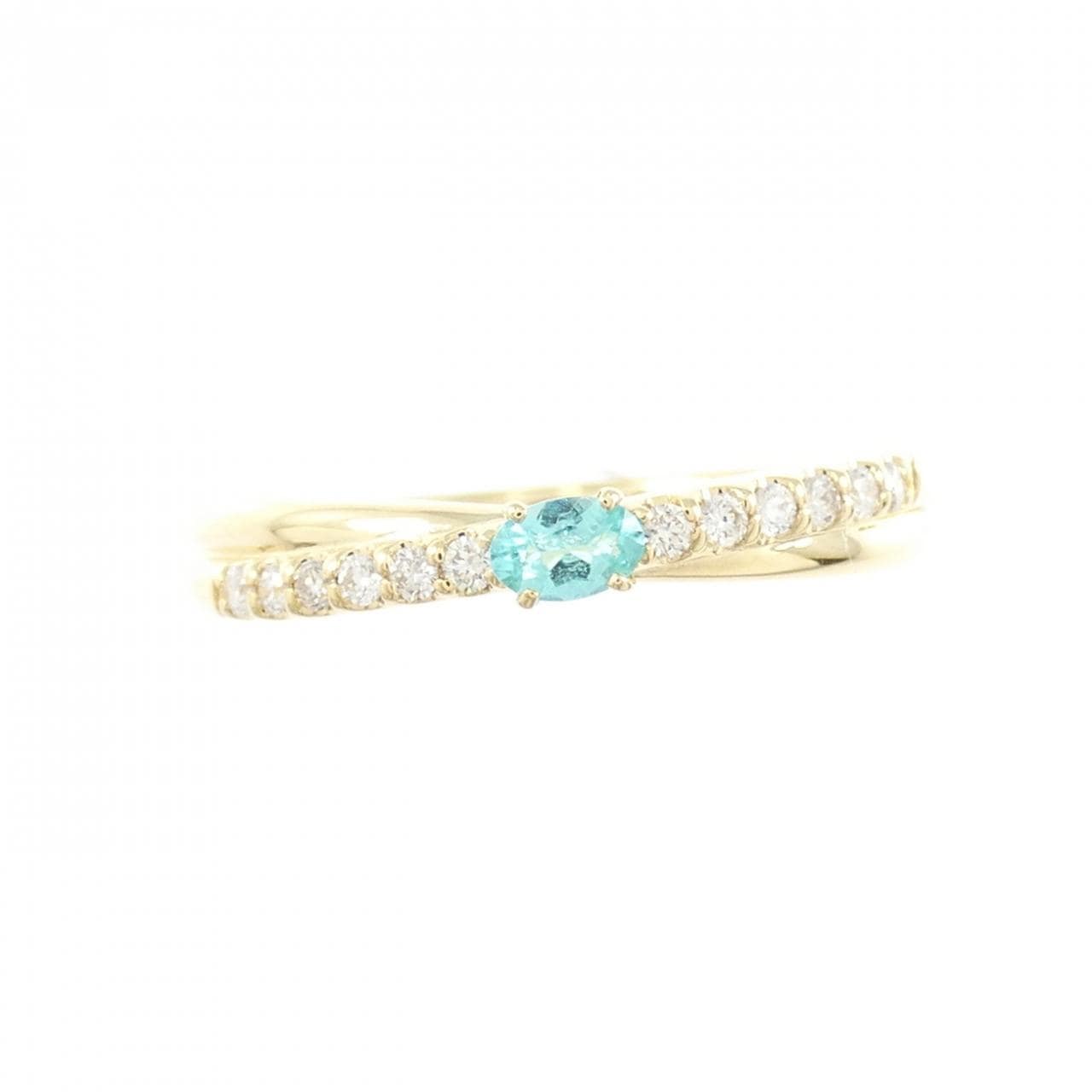 K18YG トルマリン リング 0.07CT