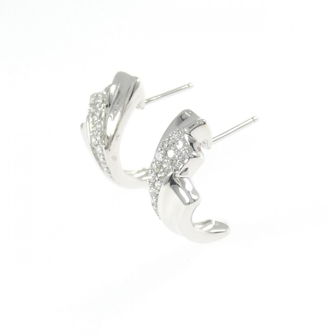 K18WG ダイヤモンド ピアス 0.30CT