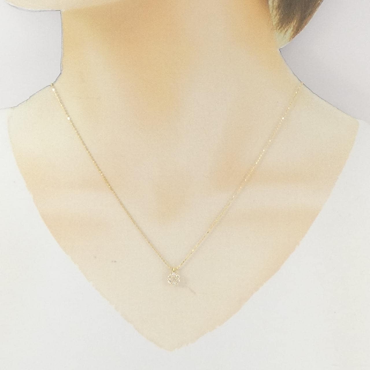 K18YG ダイヤモンド ネックレス 0.17CT