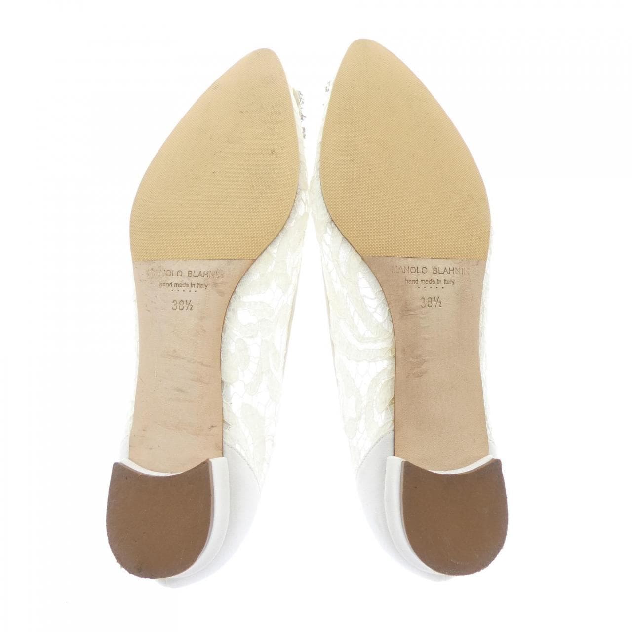マノロブラニク MANOLO BLAHNIK HANGISIFLAT レース フラットシューズ