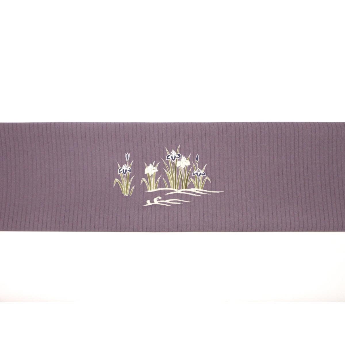 [Unused items] Natsu Nagoya obi Ro Shiose dyed obi Yuzen silver color processing