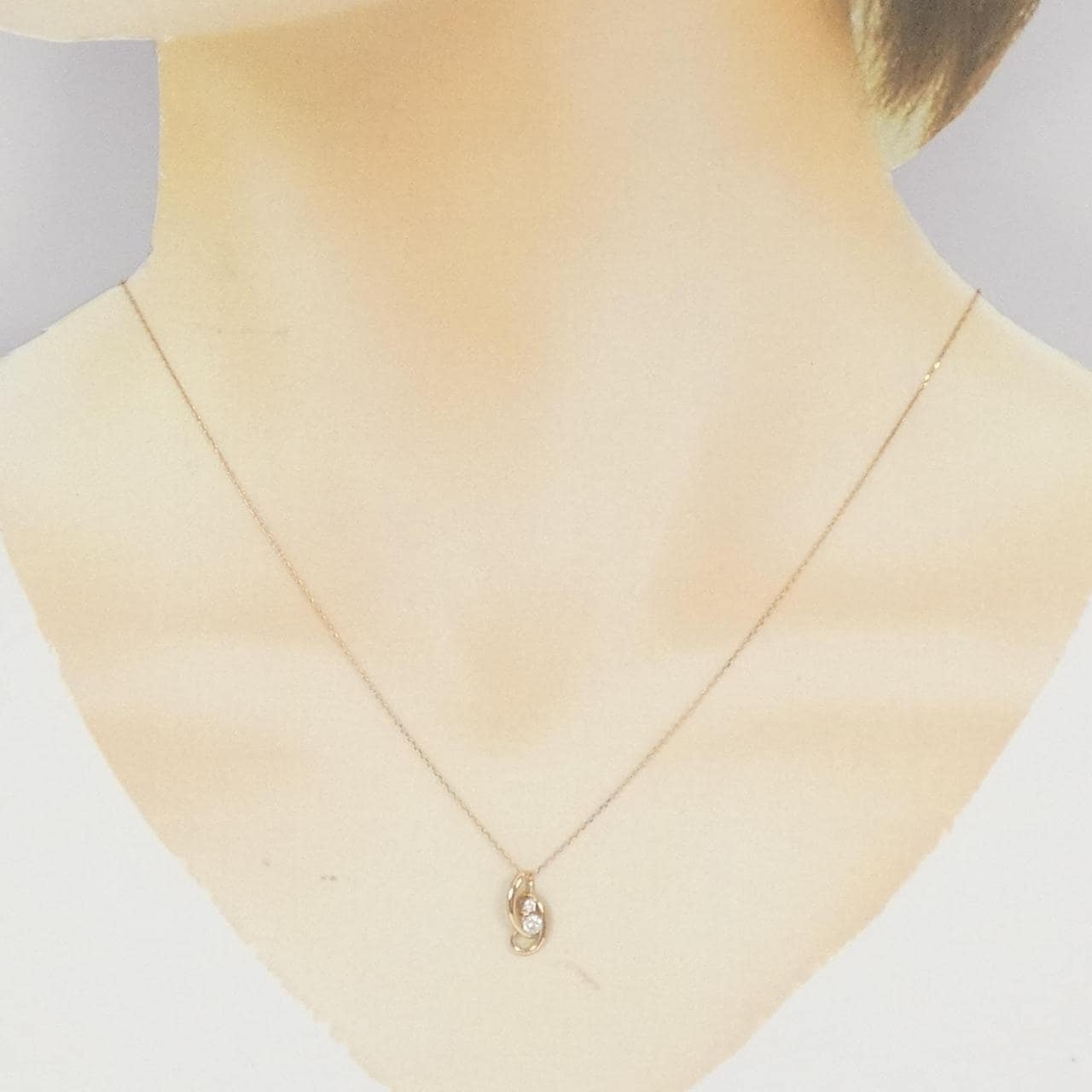 K18PG ダイヤモンド ネックレス 0.10CT