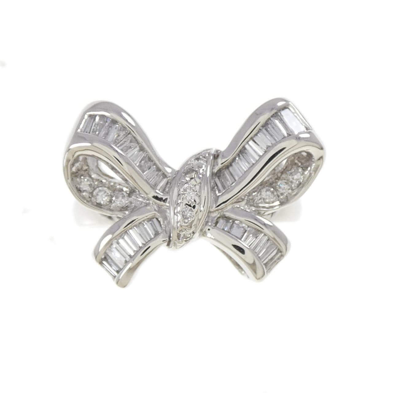 PT900 リボン ダイヤモンド リング 0.50CT