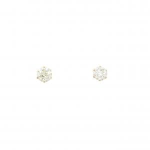 K18YG ソリティア ダイヤモンド ピアス 0.50CT