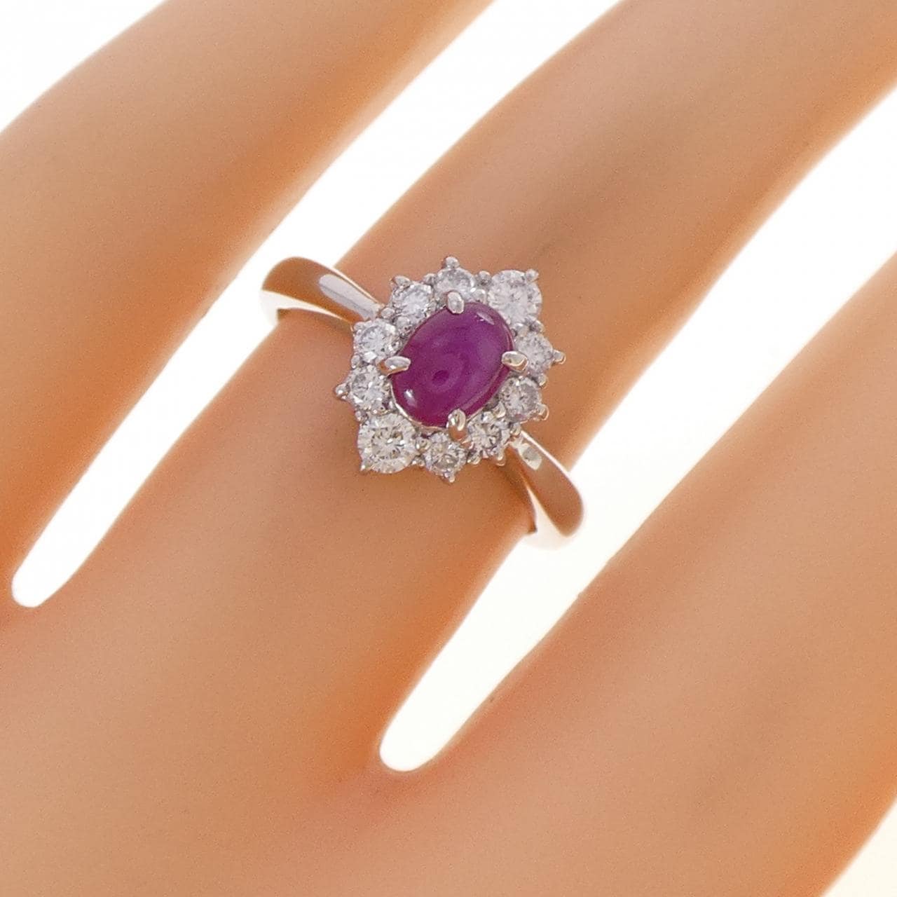 PT900 スタールビー リング 0.92CT