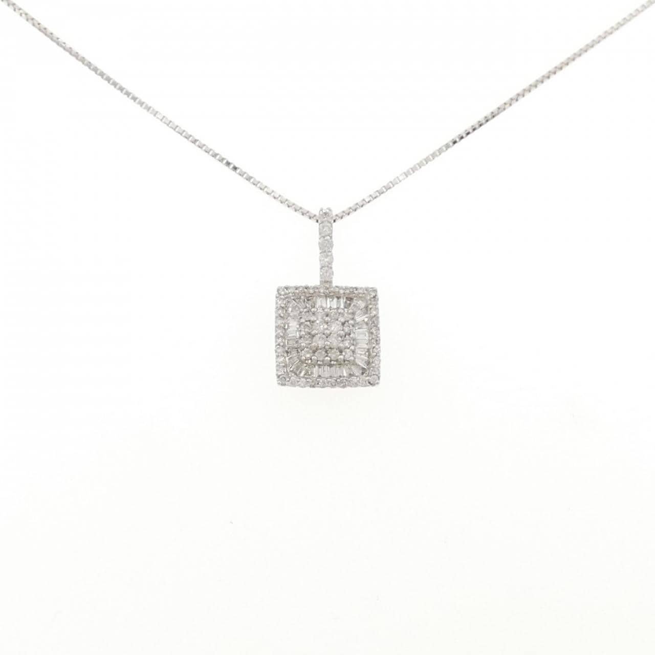 K18WG ダイヤモンド ネックレス 0.65CT
