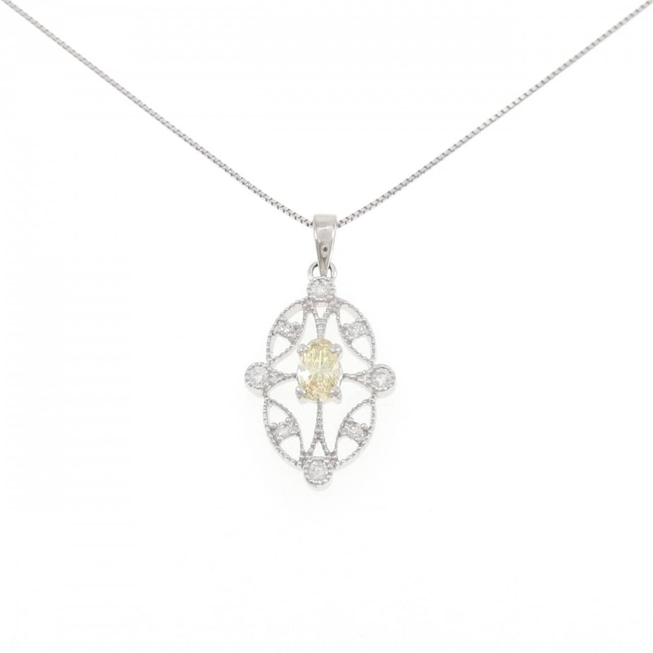 K18WG ダイヤモンド ネックレス 0.34CT