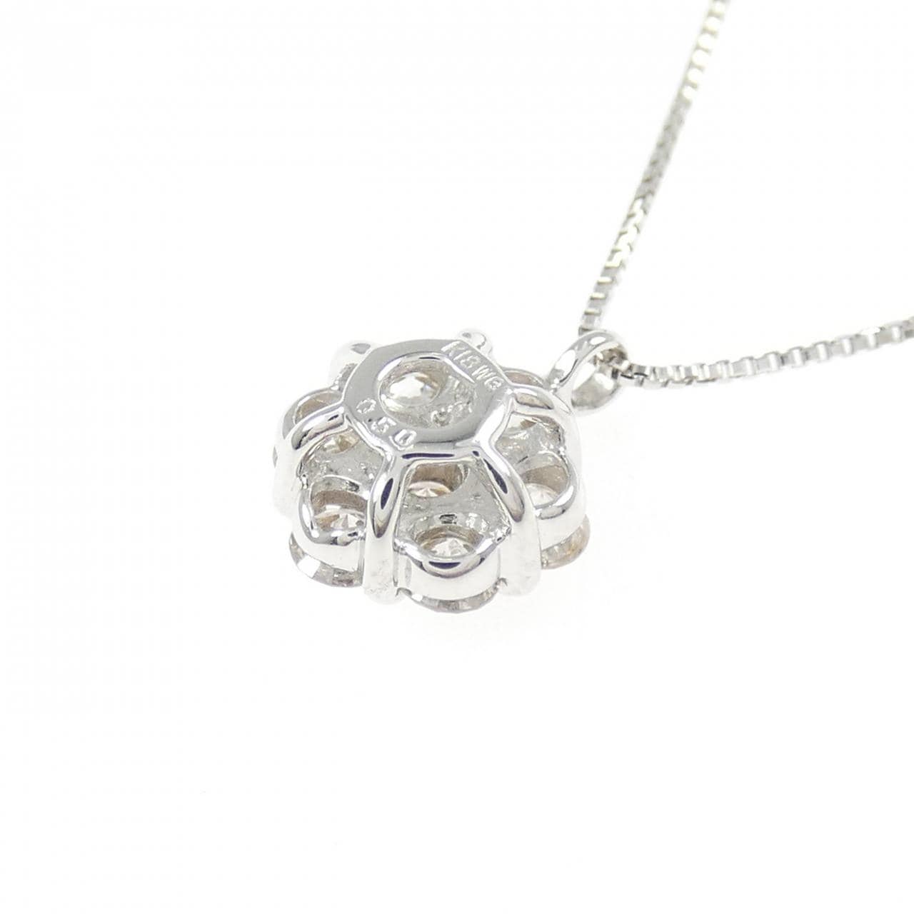 K18WG ダイヤモンド ネックレス 0.50CT
