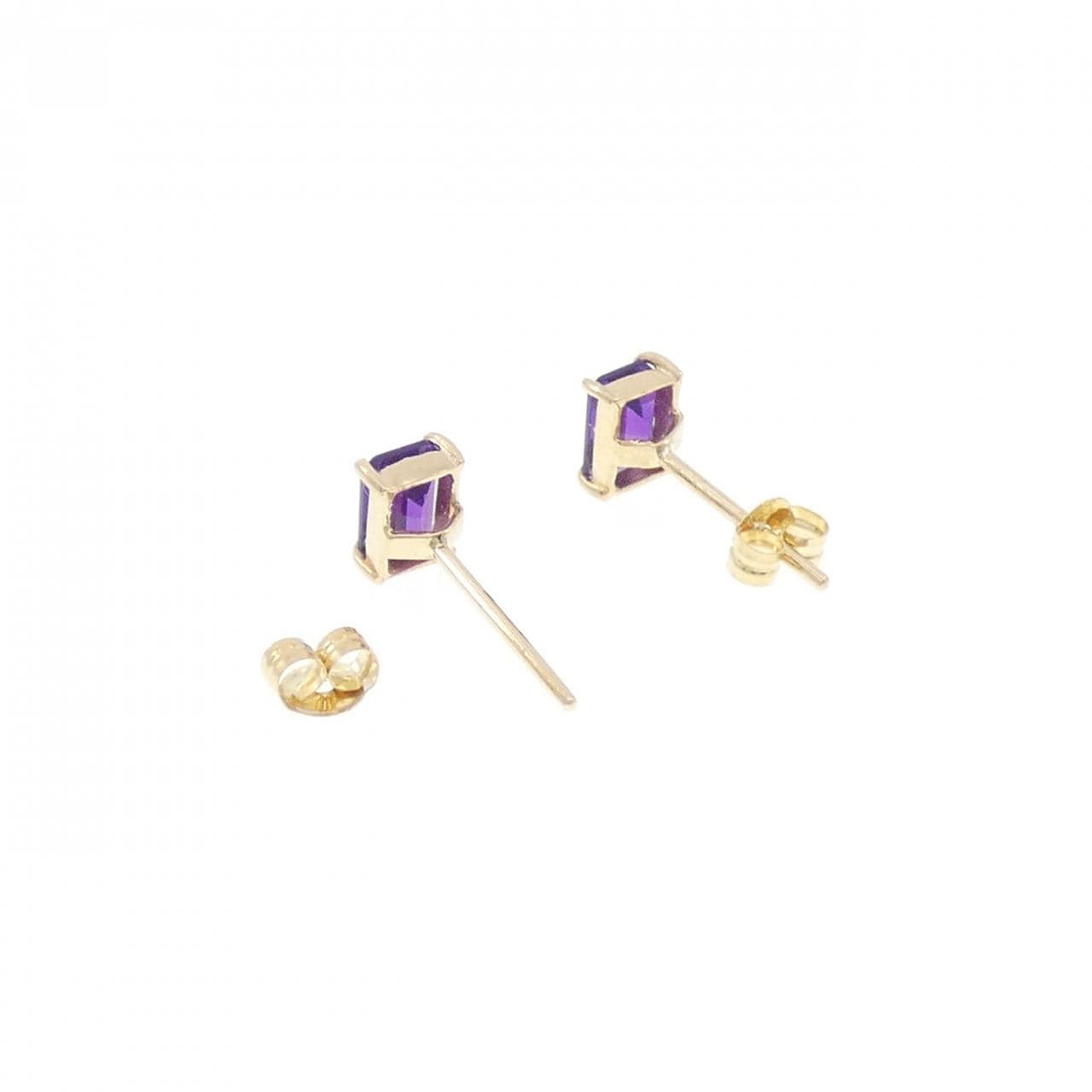 K14YG Amethyst Earrings