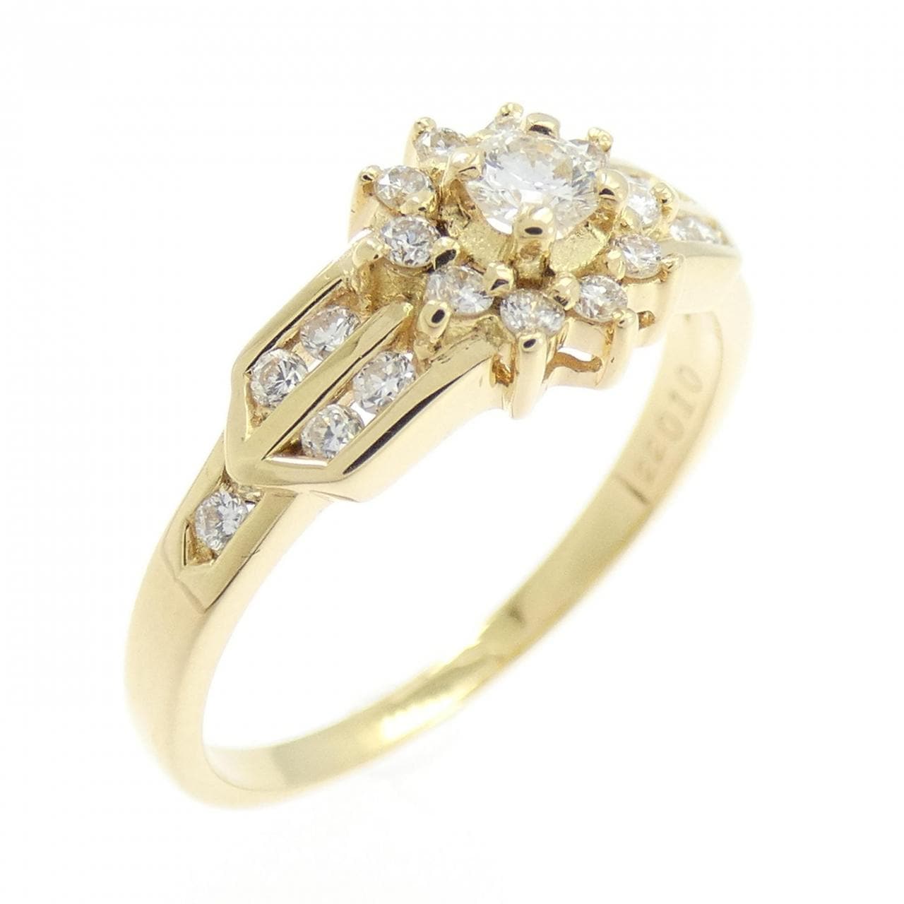 18KTYG ダイヤモンド リング 0.10CT