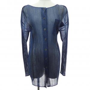 【ヴィンテージ】プリーツプリーズ PLEATS PLEASE 2001デニム転写プリント PP12-JO545 カーディガン