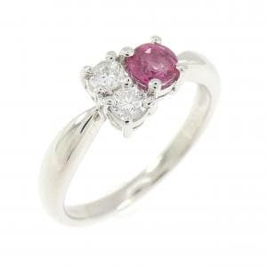 PT900 ルビー リング 0.35CT