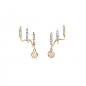 K18YG/PT950/K18PG/PT900 ダイヤモンド ピアス 0.438CT