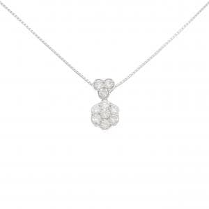 PT900/PT850 フラワー ダイヤモンド ネックレス 1.01CT