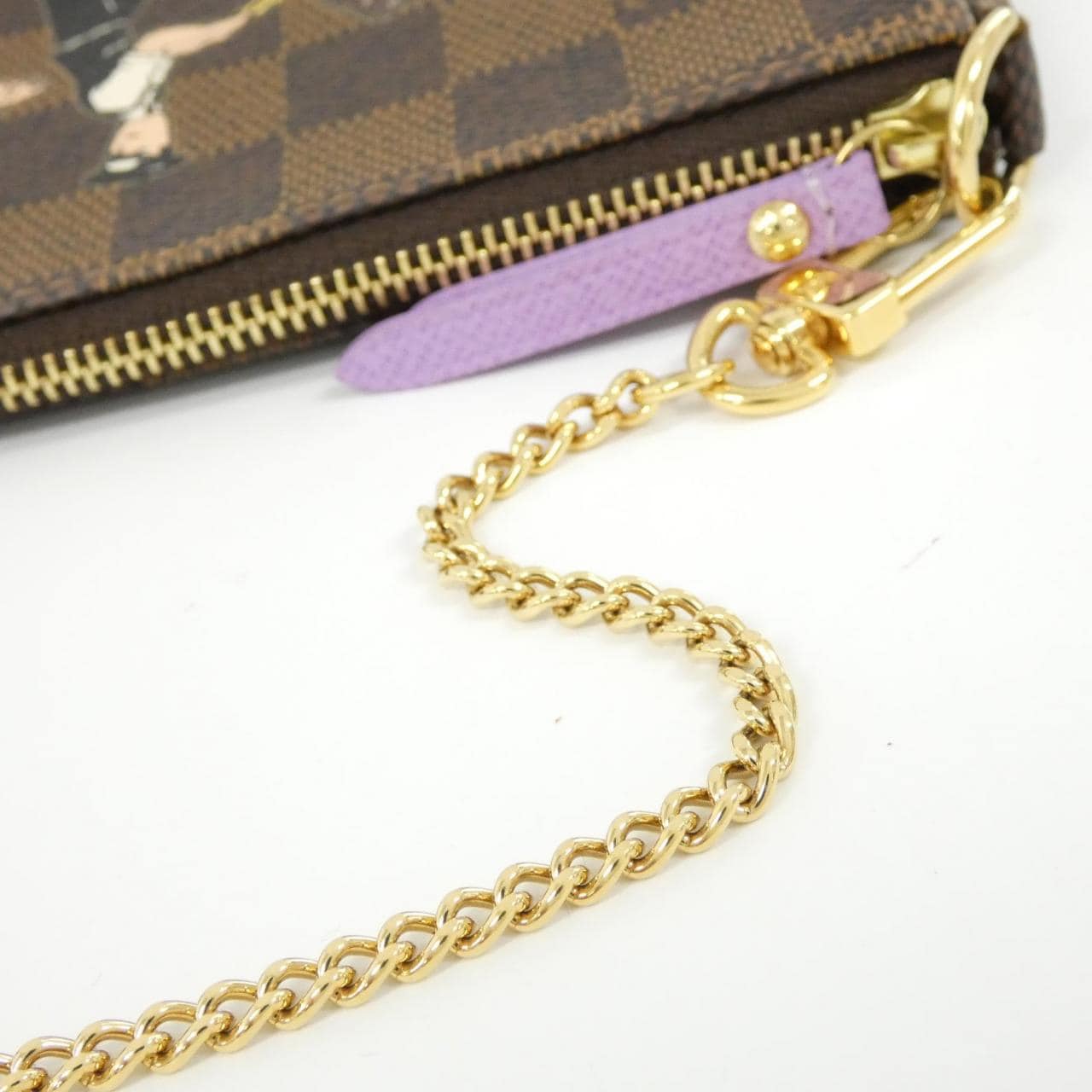 LOUIS VUITTON Damier (Ray Ilustre) Mini Pochette Accessoire N63003 Accessory Pouch