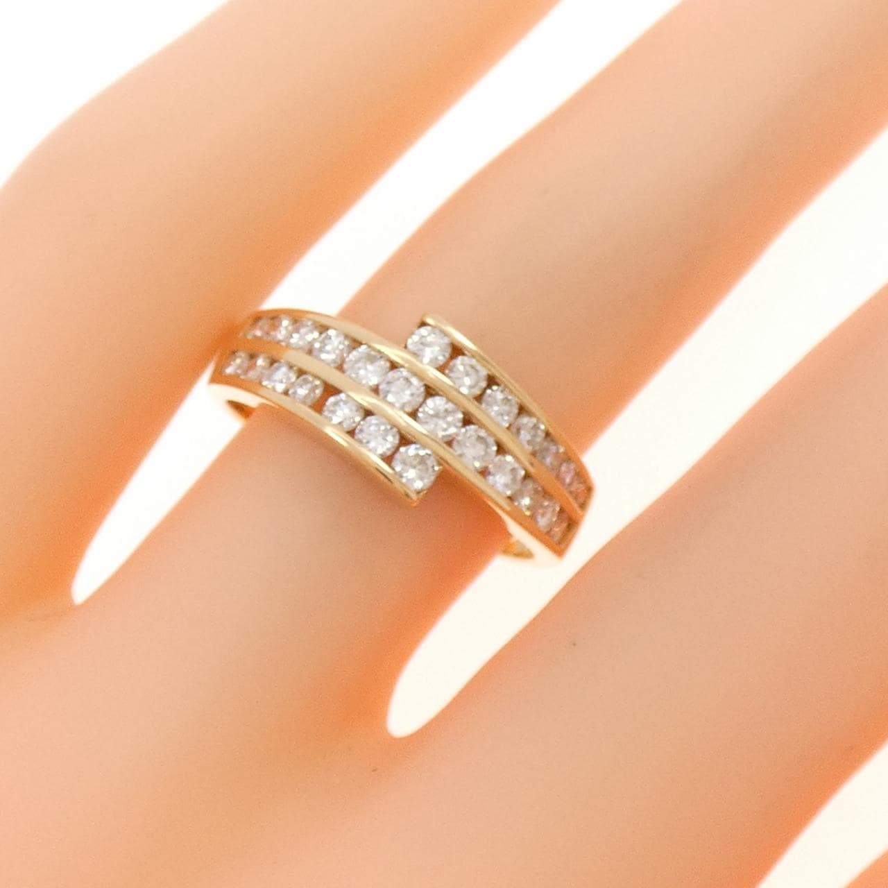 K18PG ダイヤモンド リング 0.75CT