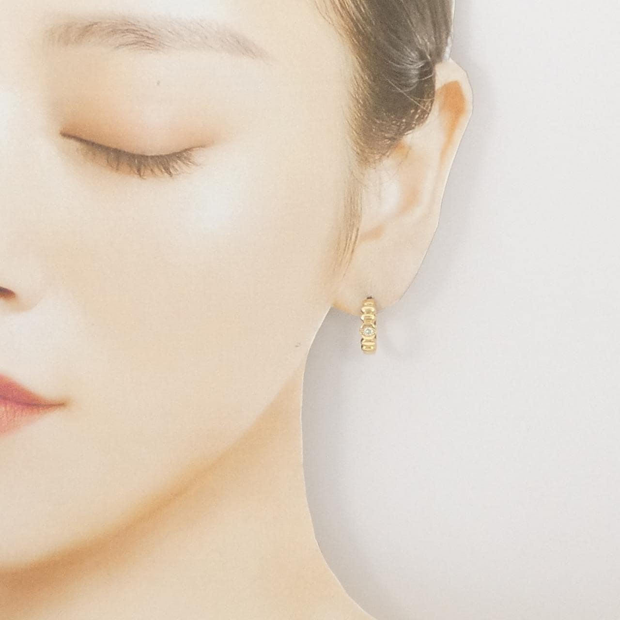 K18YG/K18PG ダイヤモンド ピアス 0.10CT