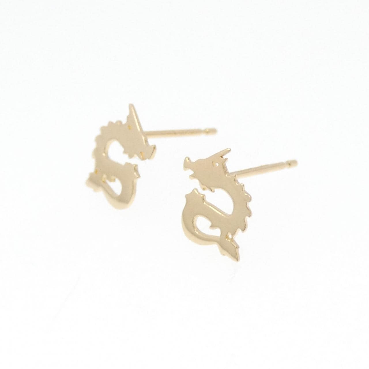 [BRAND NEW] K18YG Dragon Earrings