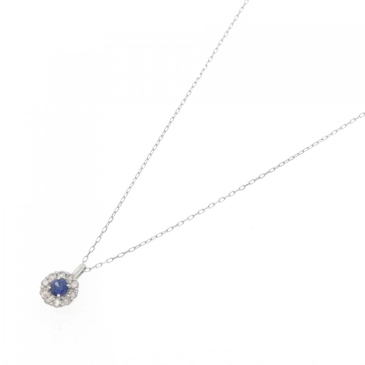 [BRAND NEW] PT Sapphire Necklace 0.07CT