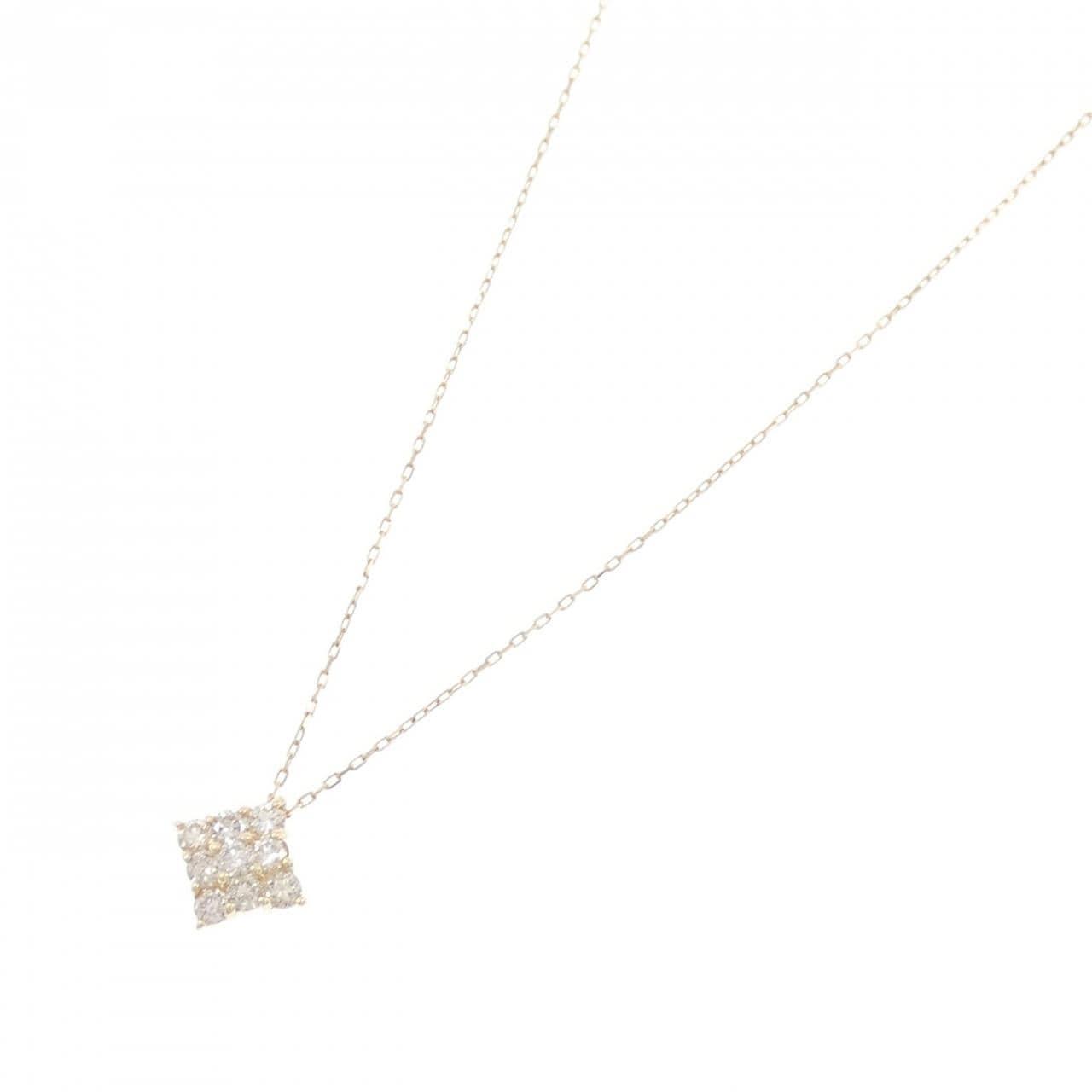 【新品】K10YG ダイヤモンド ネックレス 0.20CT