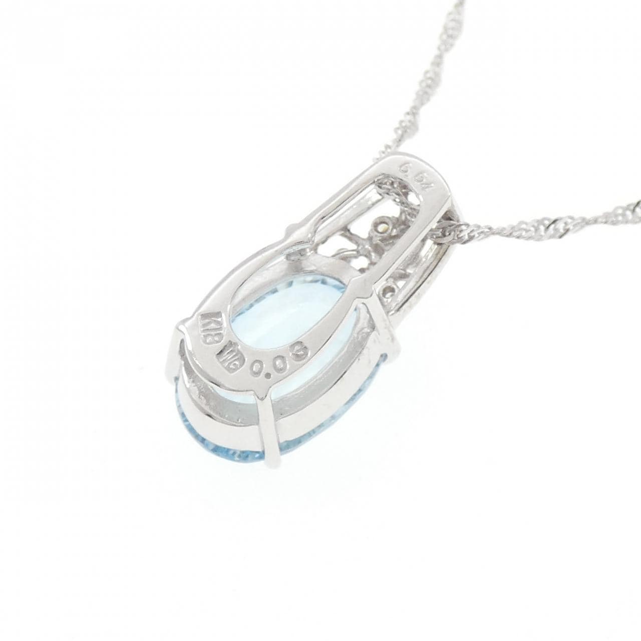 K18WG ブルートパーズ ネックレス 6.64CT