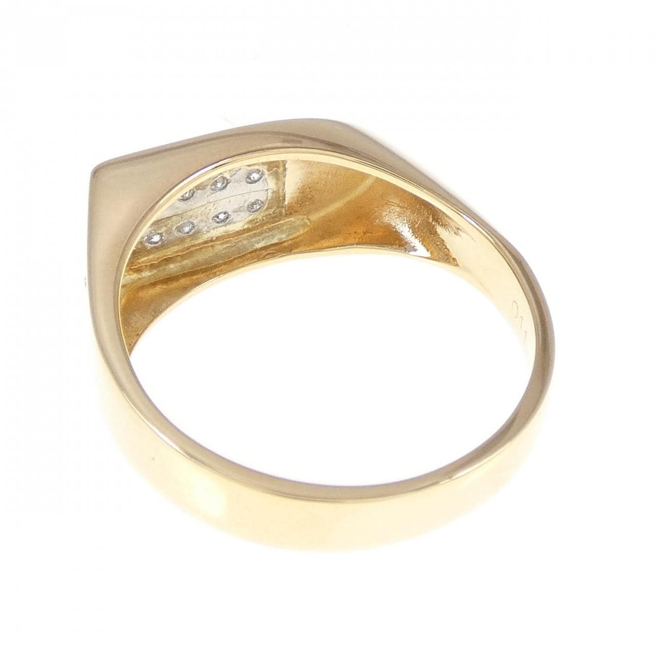 K18YG/PT ダイヤモンド リング 0.11CT