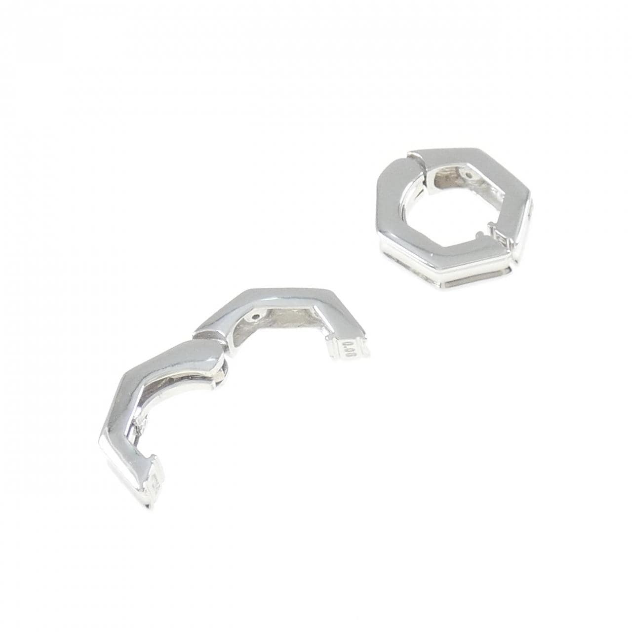K18WG ダイヤモンド イヤリング 0.12CT