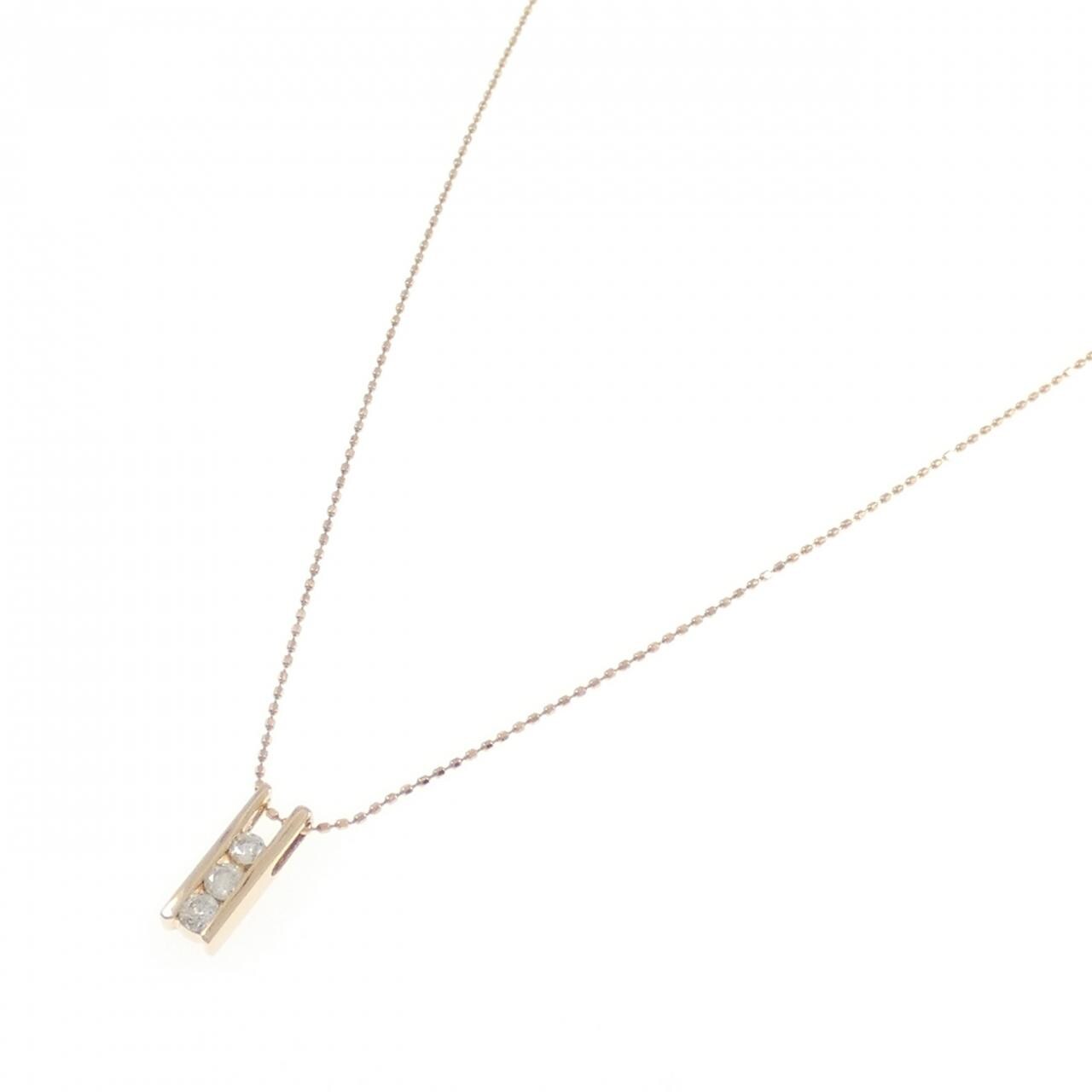 K14PG ダイヤモンド ネックレス 0.20CT