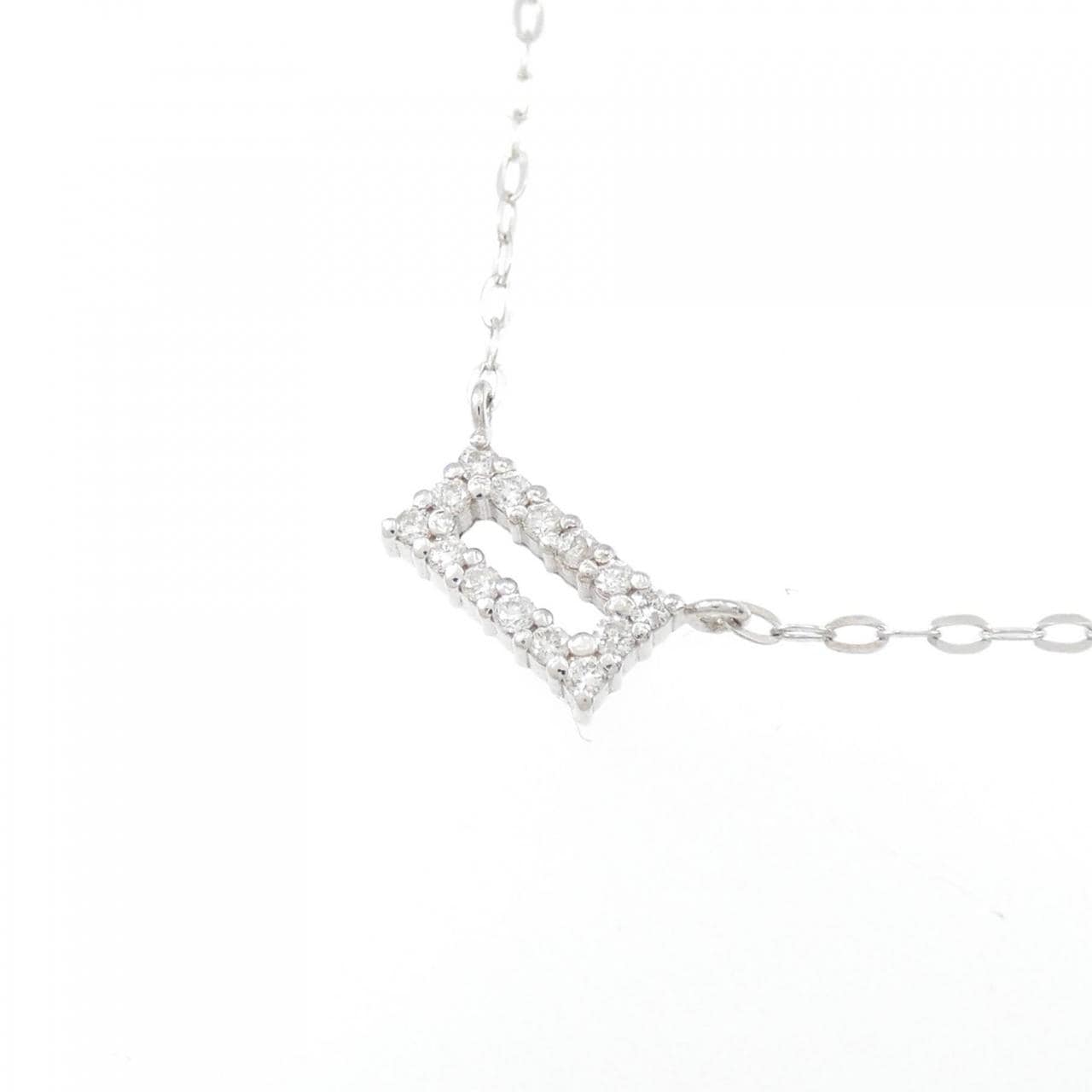 [BRAND NEW] K18WG Diamond necklace 0.07CT