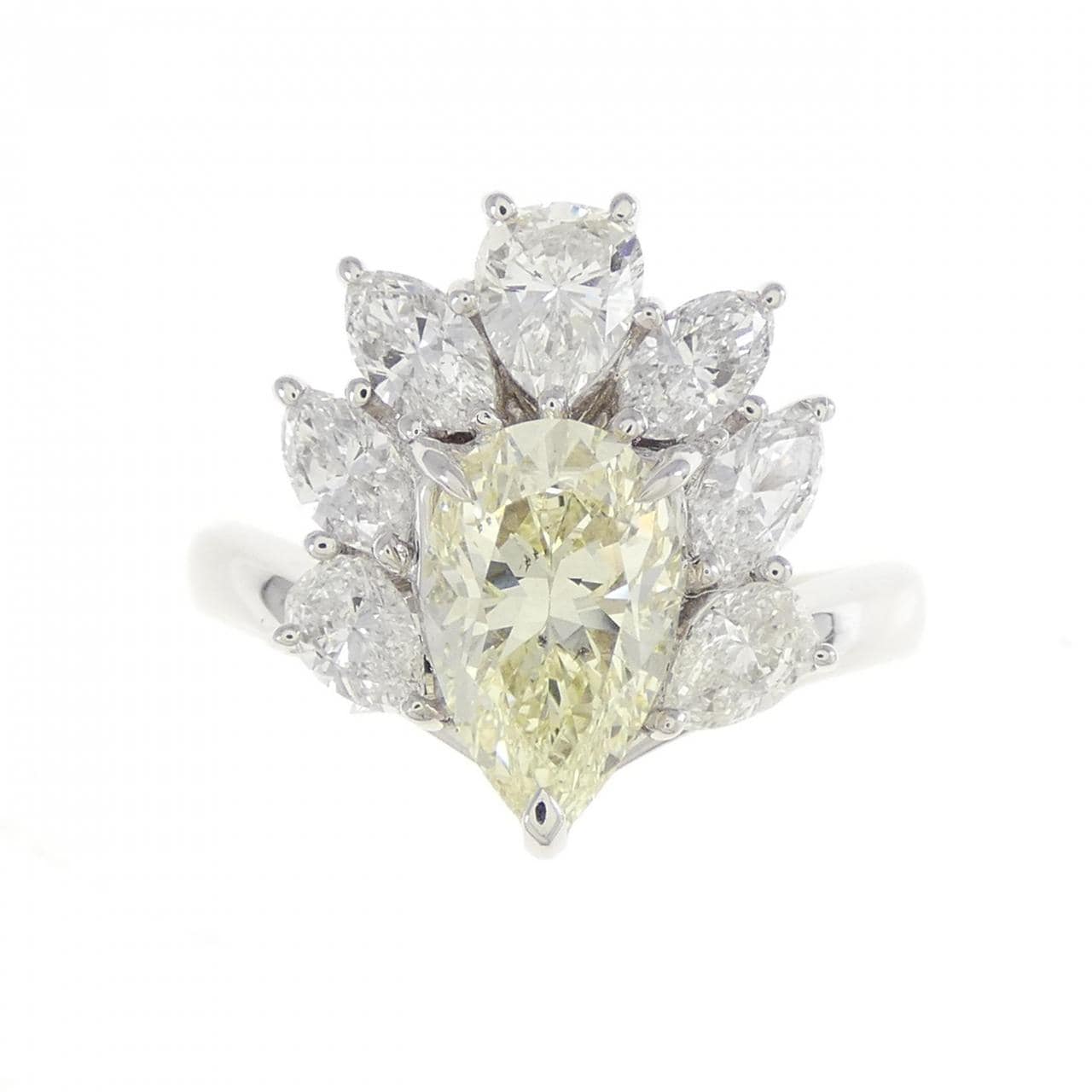 PT Diamond Ring 1.517CT LY SI1 Pear Shape