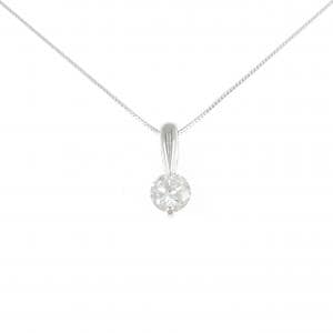K18WG ソリティア ダイヤモンド ネックレス 0.79CT