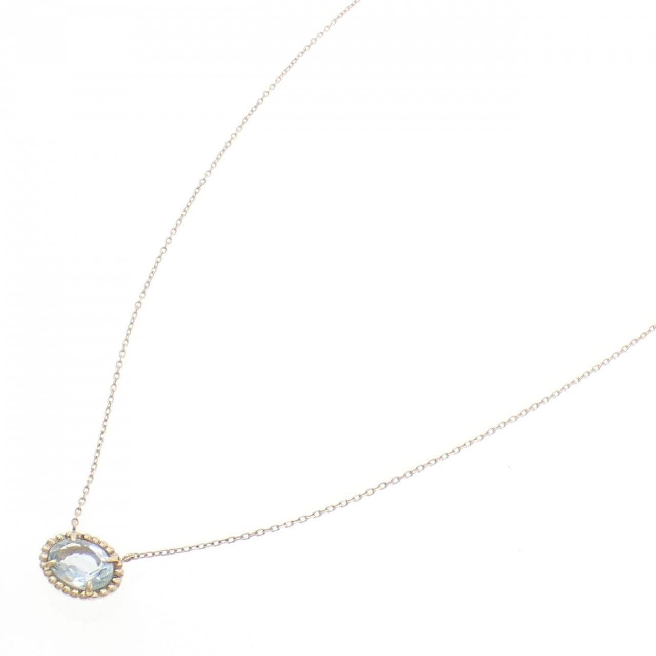 K10YG アクアマリン ネックレス