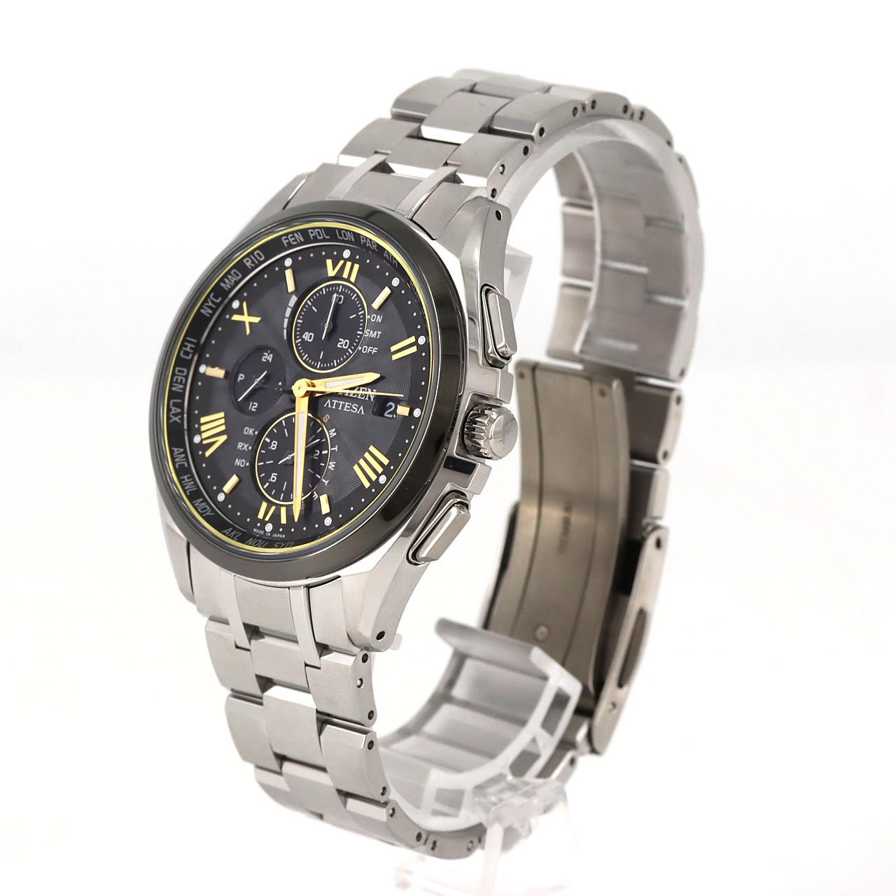 シチズン アテッサ 電波時計 H800-A1CDW07/AT8244-57E TI ソーラークォーツ