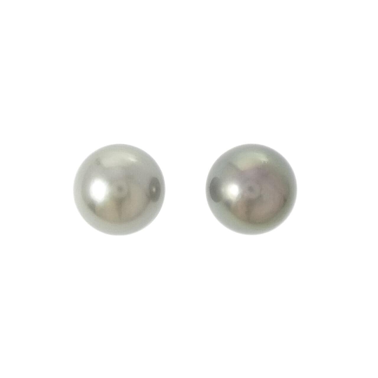 K14WG 黒蝶パール ピアス 12.1mm