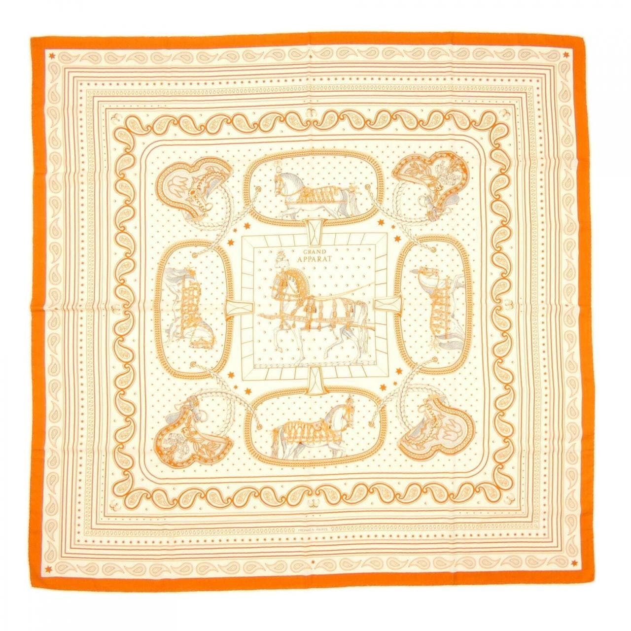 エルメス HERMES GRAND APPARAT BANDANA H244394S カレジェアン140 ショール
