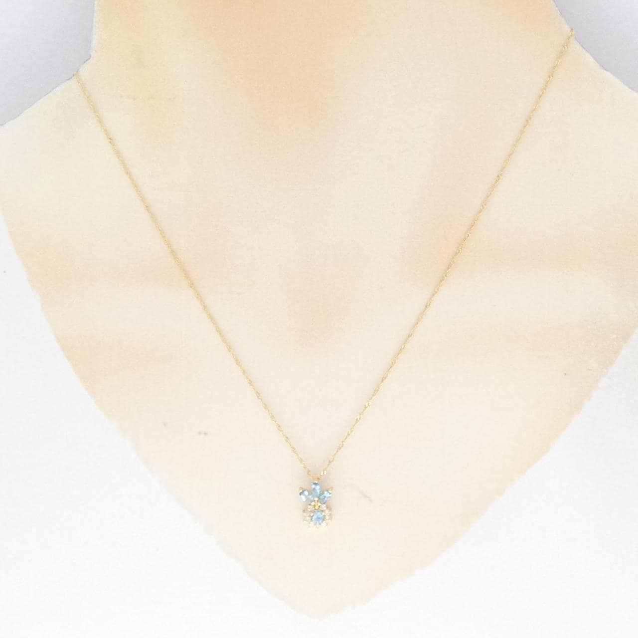 K18YG blue Topaz necklace