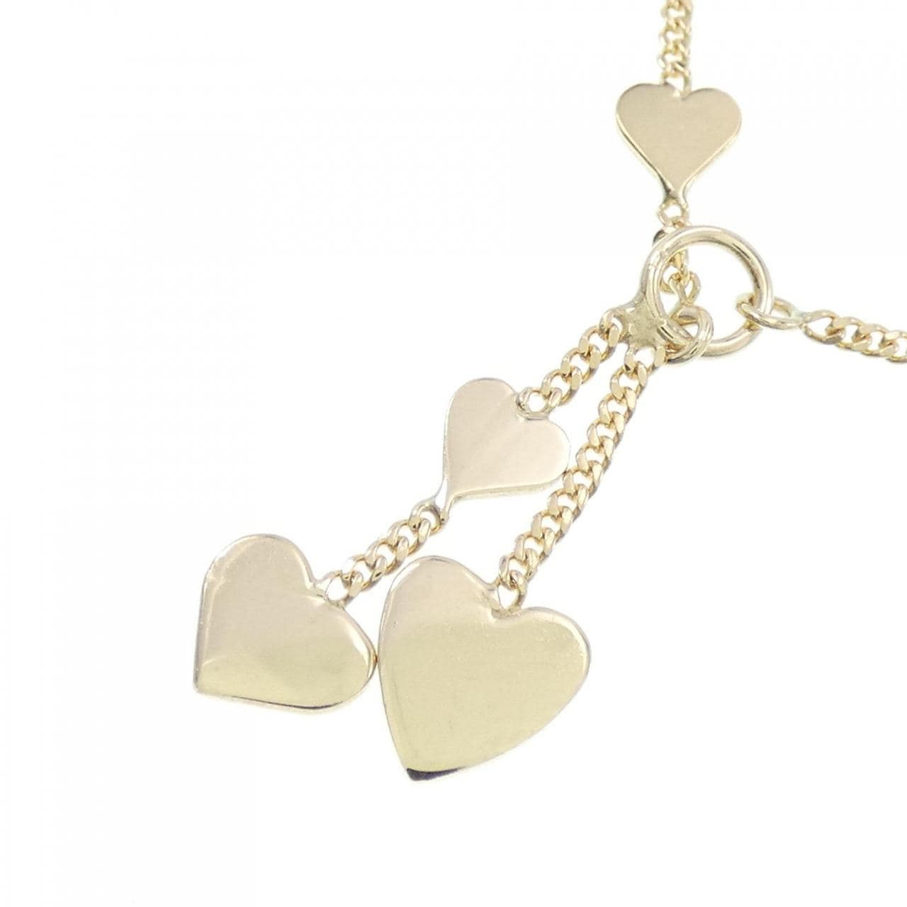 750YG heart necklace