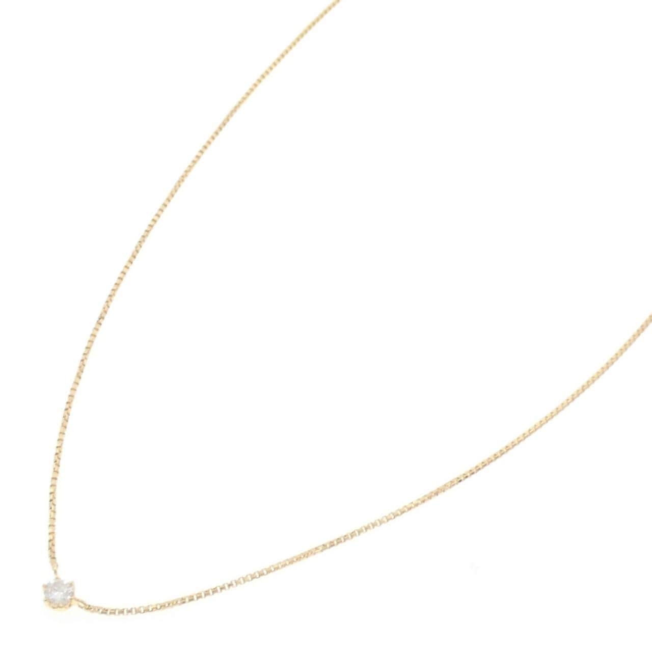 K18YG ソリティア ダイヤモンド ネックレス 0.15CT
