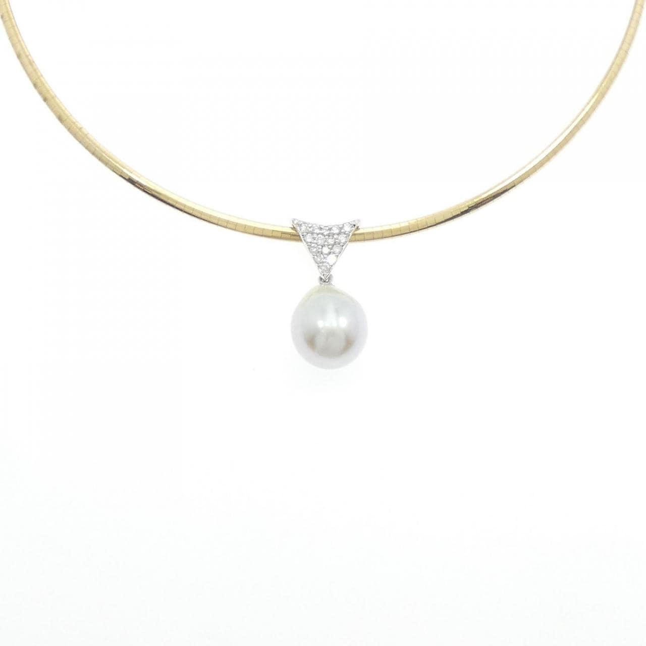 K18WG/750WG/750YG White Butterfly Pearl Necklace 12.5mm