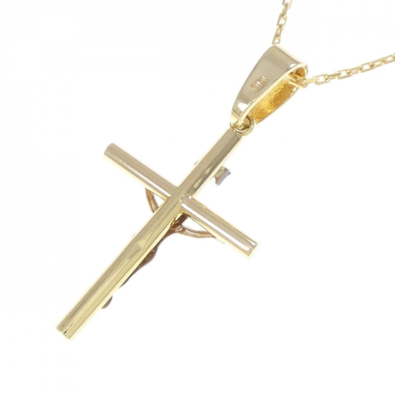K18YG/K18WG クロス ネックレス