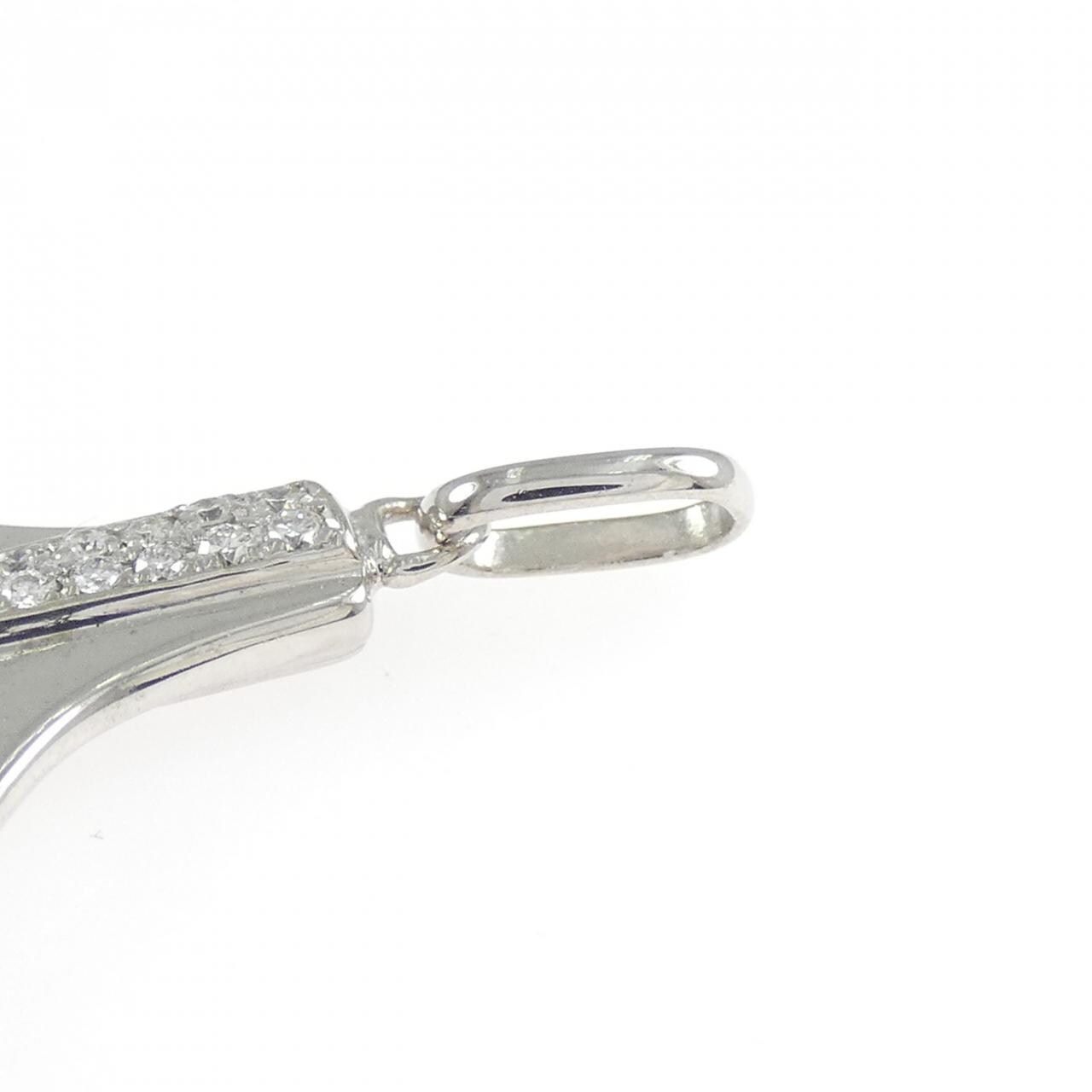 K18WG ダイヤモンド ペンダント 0.18CT