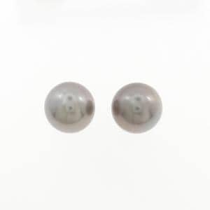 K14WG 黒蝶パール ピアス 11.2mm