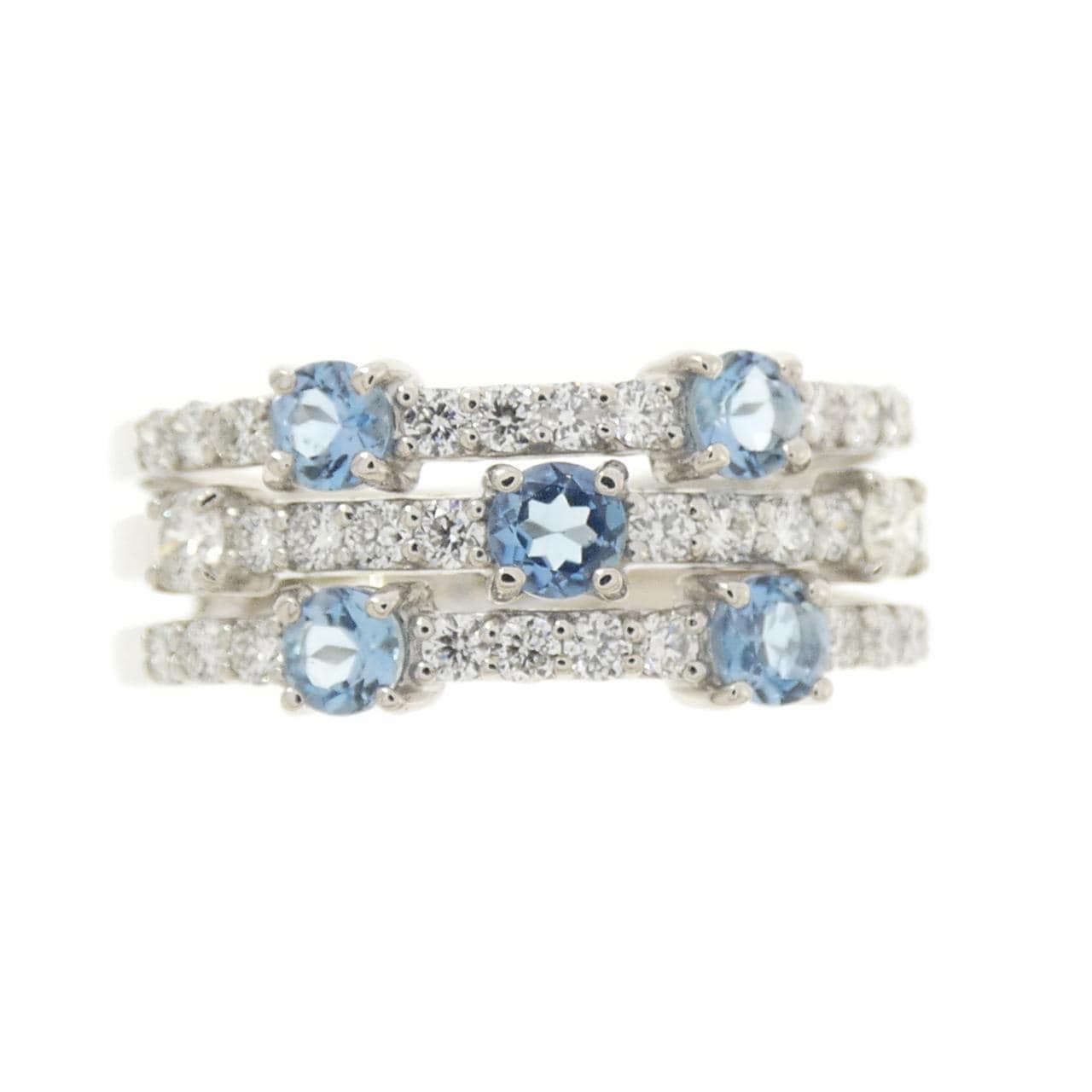 PT950 アクアマリン リング 0.49CT