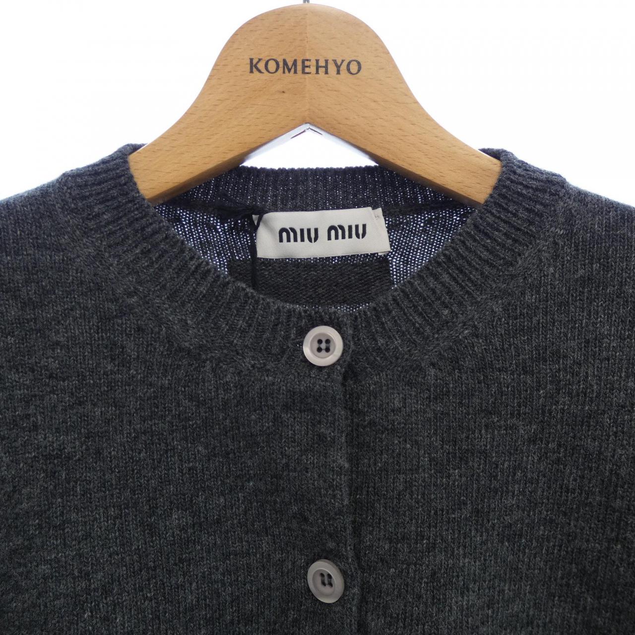 ミュウミュウ MIU MIU MIU MIU ロゴ DNA02T SOOO 13WS カーディガン