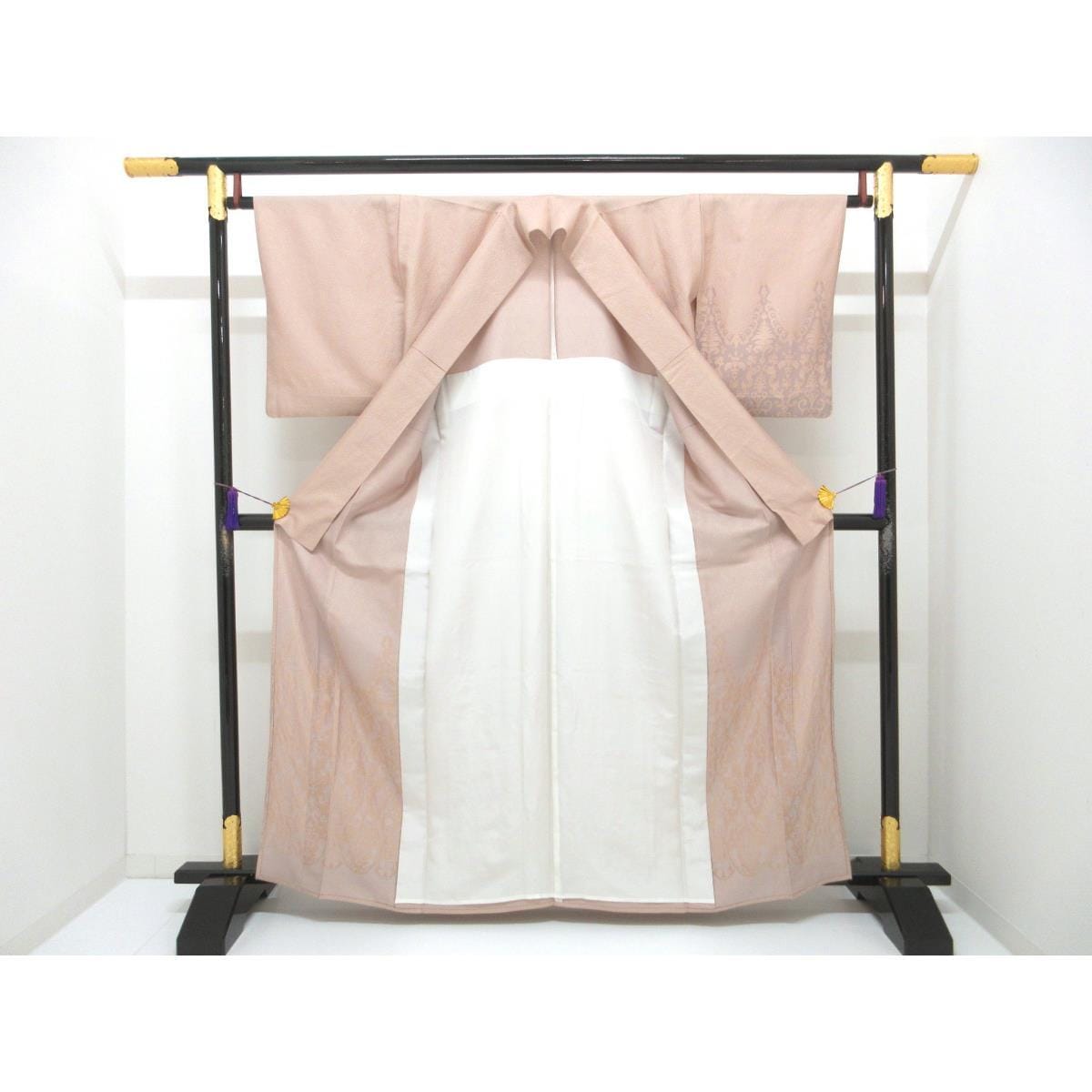 単衣　訪問着　お召織