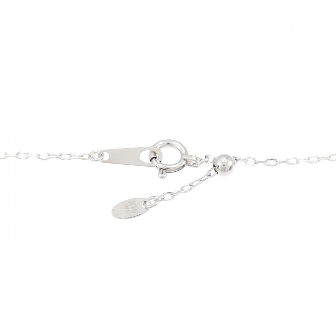 K18WG クロス ダイヤモンド ネックレス 0.50CT