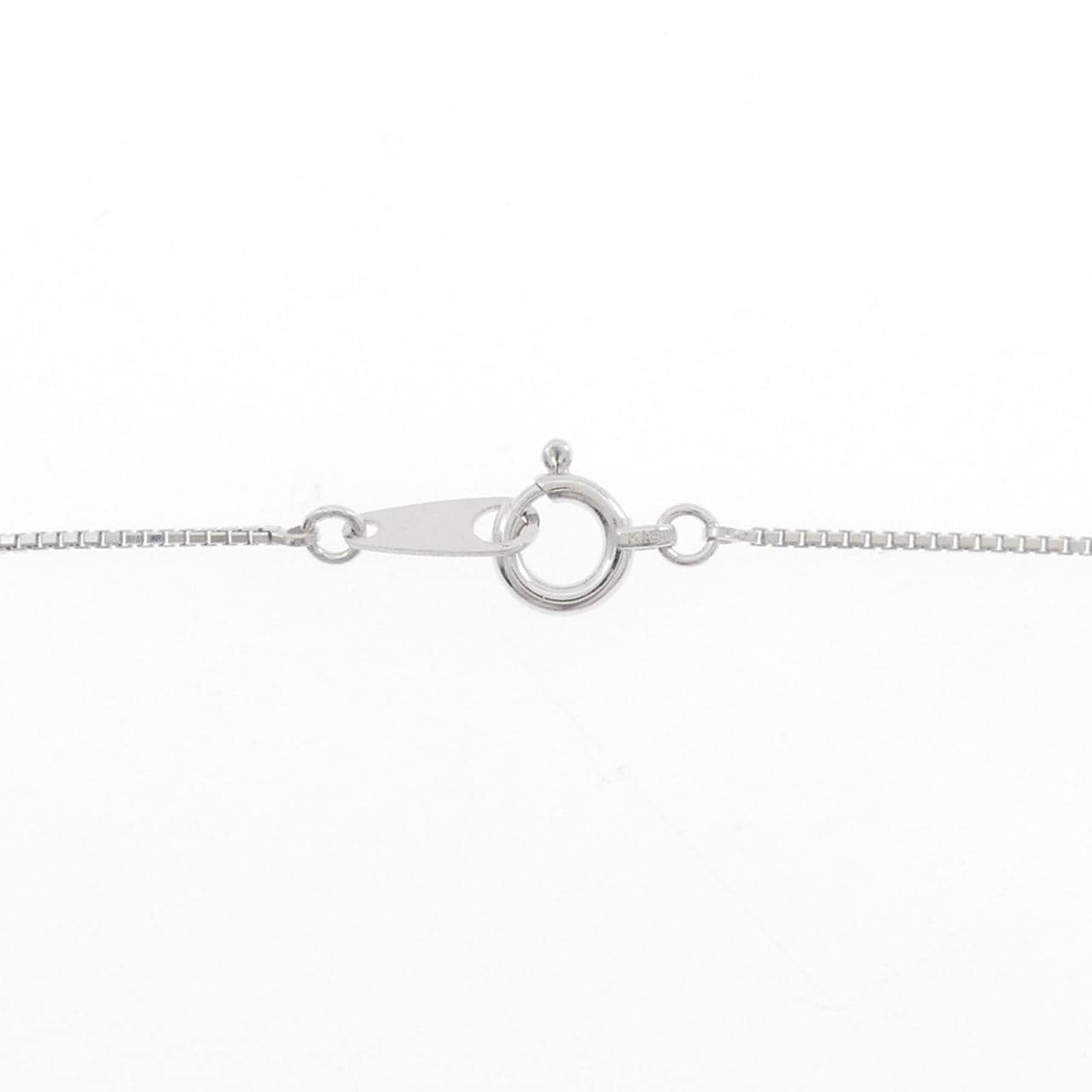 K18WG フラワー ダイヤモンド ネックレス 0.50CT