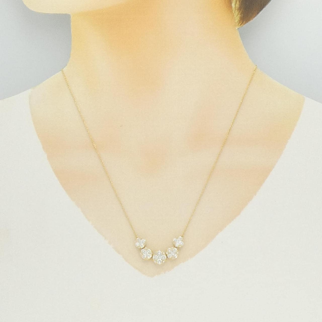 K18YG ダイヤモンド ネックレス 2.05CT