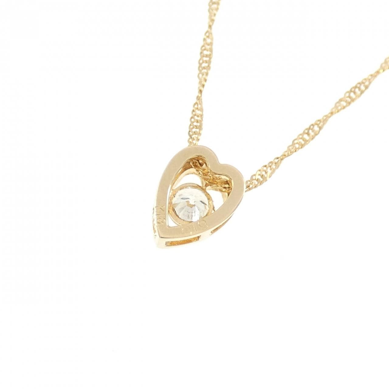 18K黃金鑽石項鍊，0.19克拉